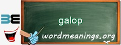 WordMeaning blackboard for galop